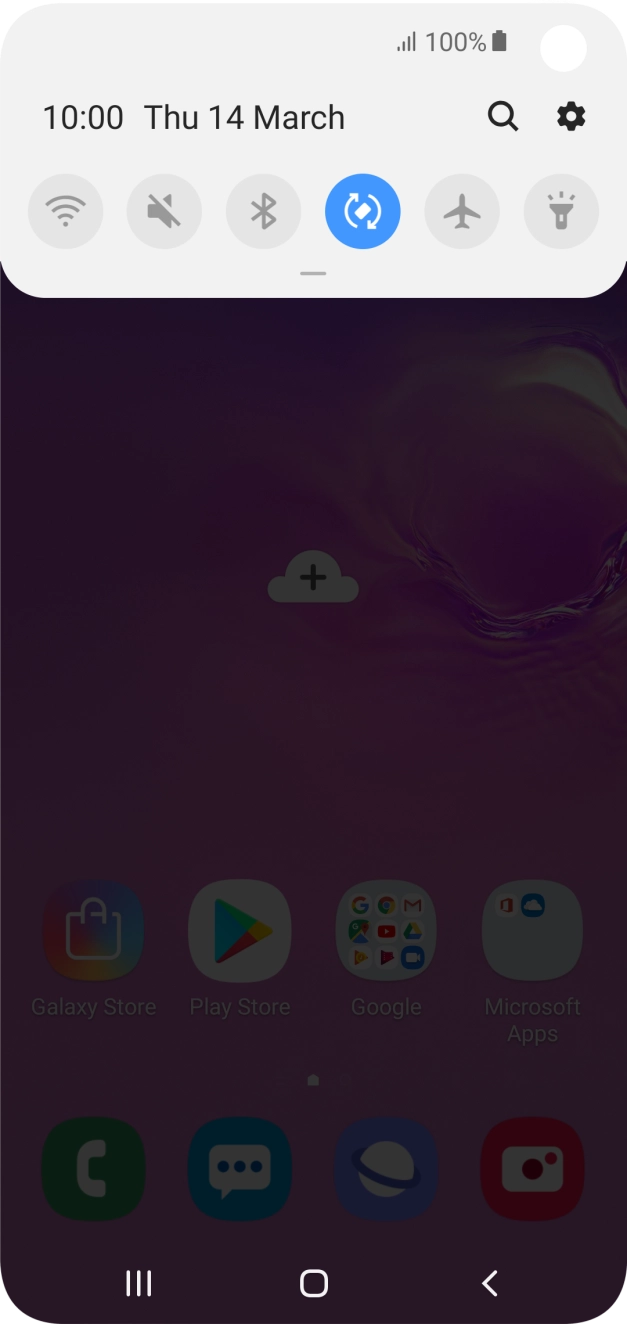 Press the settings icon. Press the settings icon.