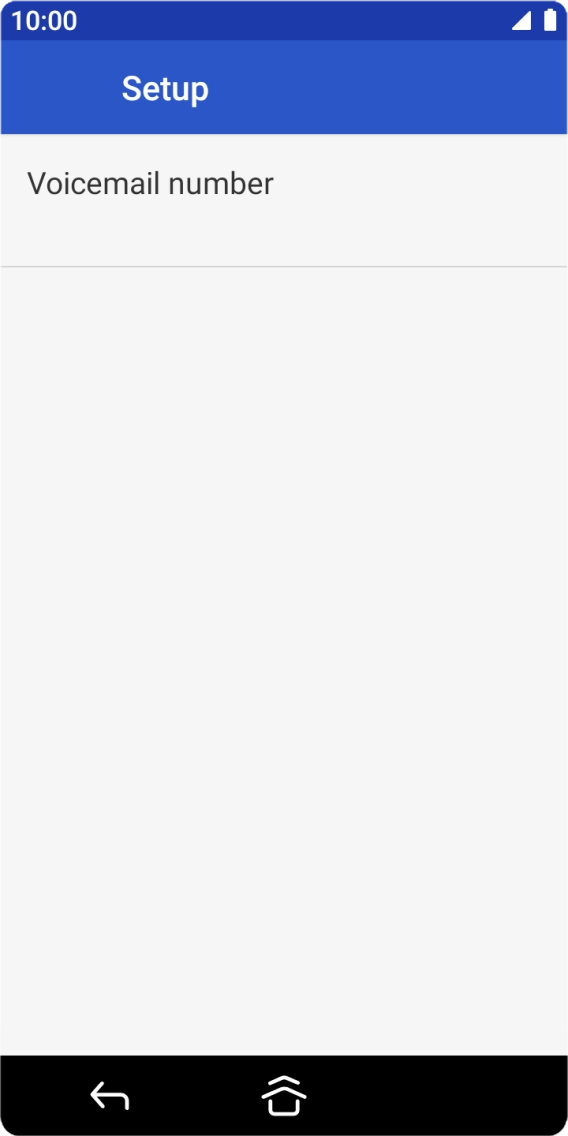 Press Voicemail number.