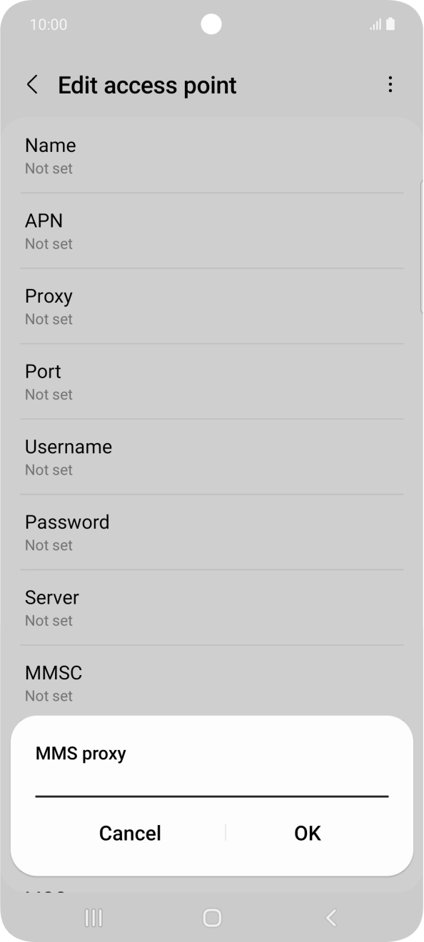 Key in 82.132.254.1 and press OK. Key in 82.132.254.1 and press OK.