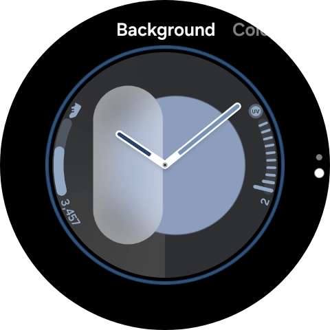 Slide your finger on the screen to change between the different designs.