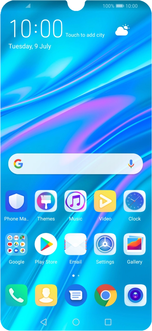 Press the phone icon.