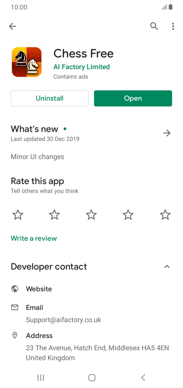 Press Uninstall.
