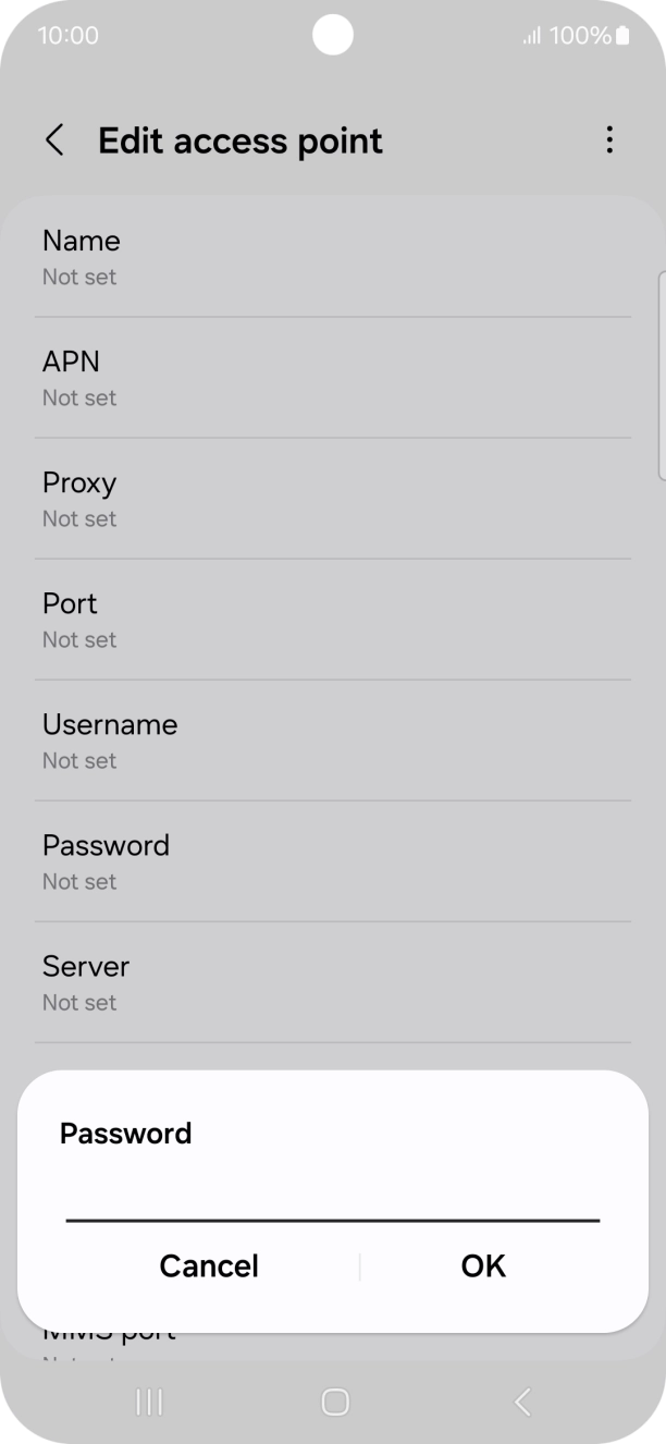 Key in p and press OK. Key in p and press OK.