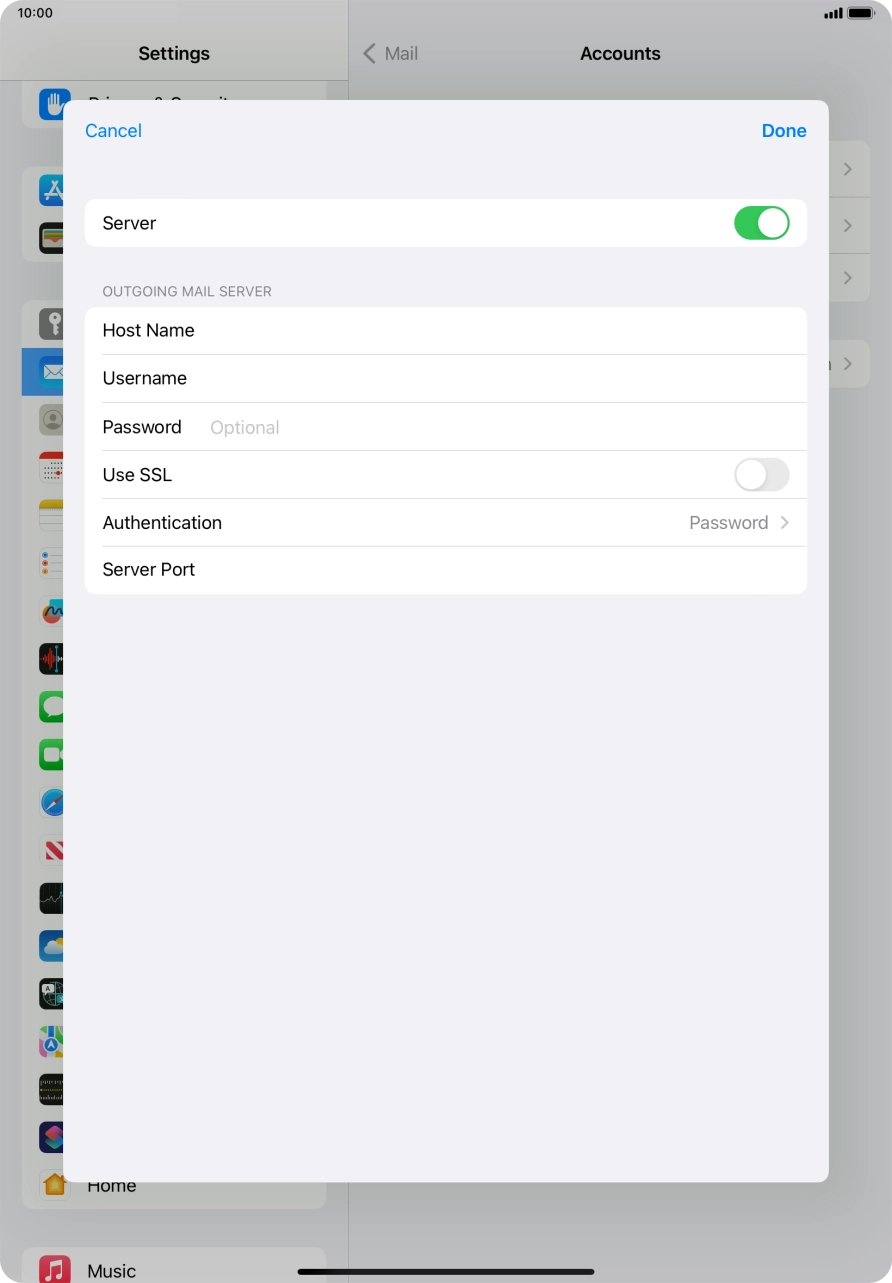 Press Authentication.