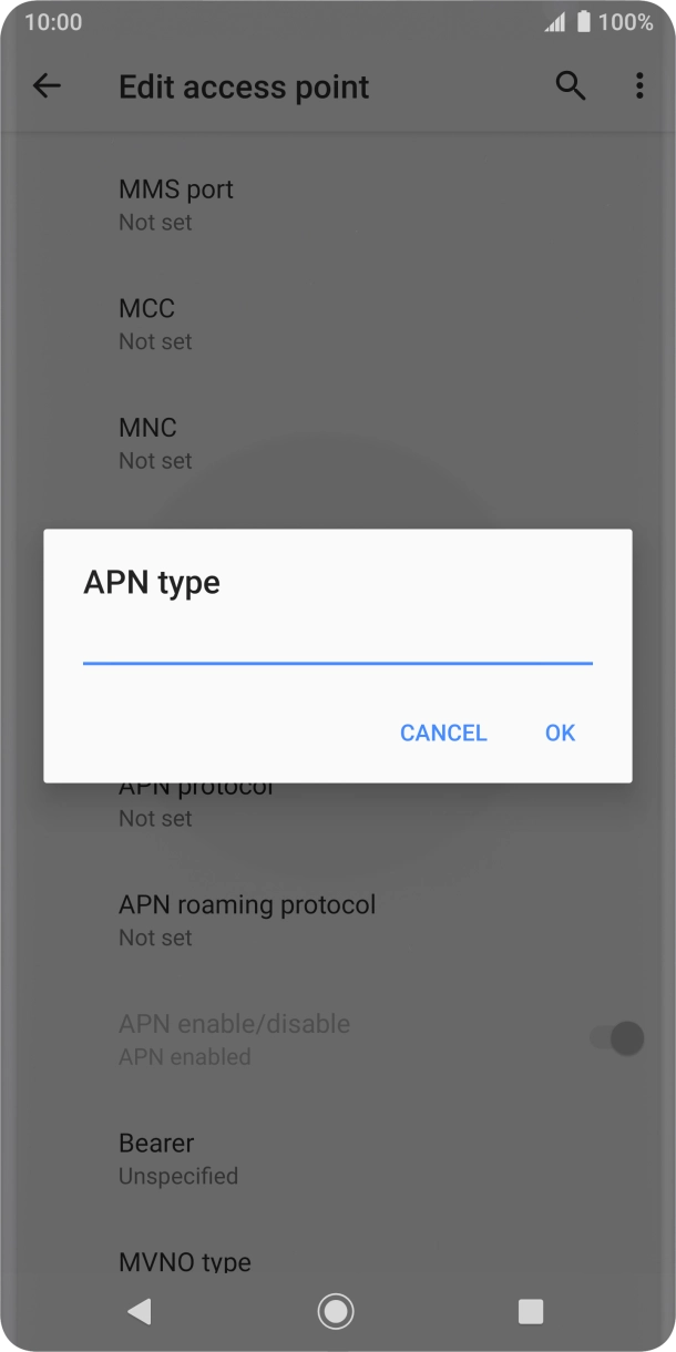 Key in mms and press OK.