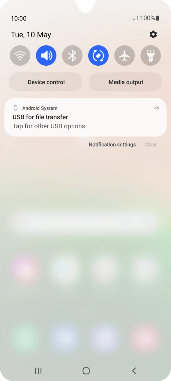 Press Tap for other USB options.. Press Tap for other USB options..