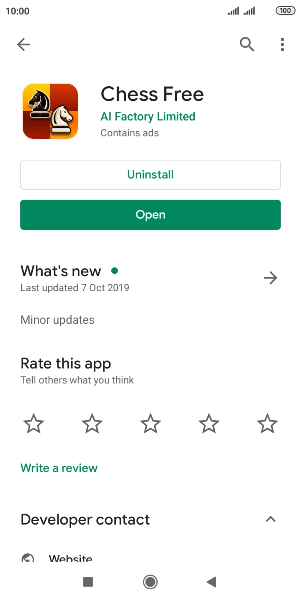 Press Uninstall.