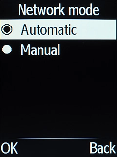 If you want to select a network automatically, select Automatic. If you want to select a network automatically, select Automatic.