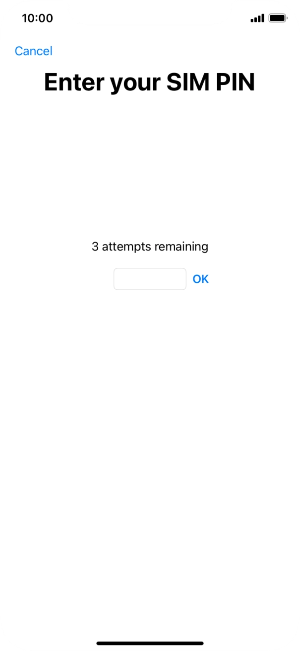 If your SIM is locked, key in your SIM PIN and press OK. The default SIM PIN is 0000.