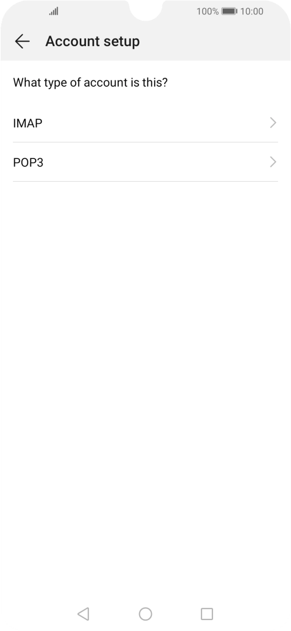 Press IMAP.