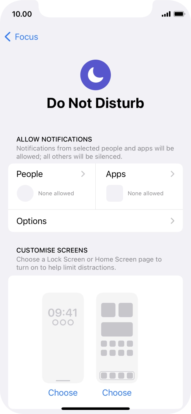 Press People and follow the instructions on the screen to select which contacts you would like to receive calls and notifications from when Do Not Disturb is turned on. Press People and follow the instructions on the screen to select which contacts you would like to receive calls and notifications from when Do Not Disturb is turned on.