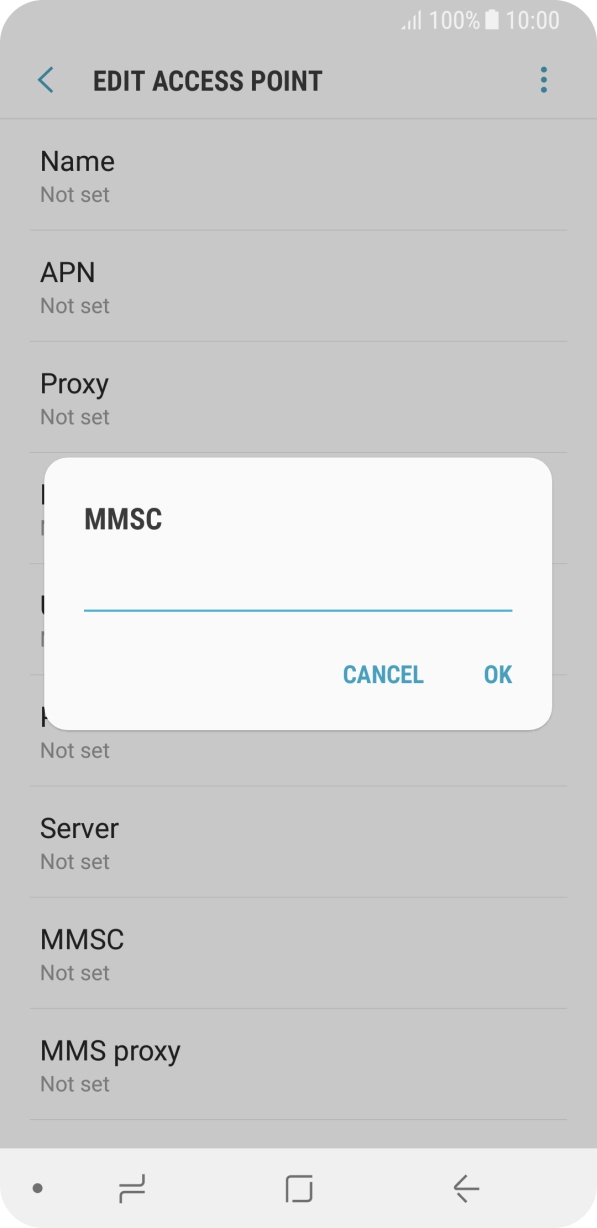 Key in http://mmsc.mms.o2.co.uk:8002 and press OK. Key in http://mmsc.mms.o2.co.uk:8002 and press OK.