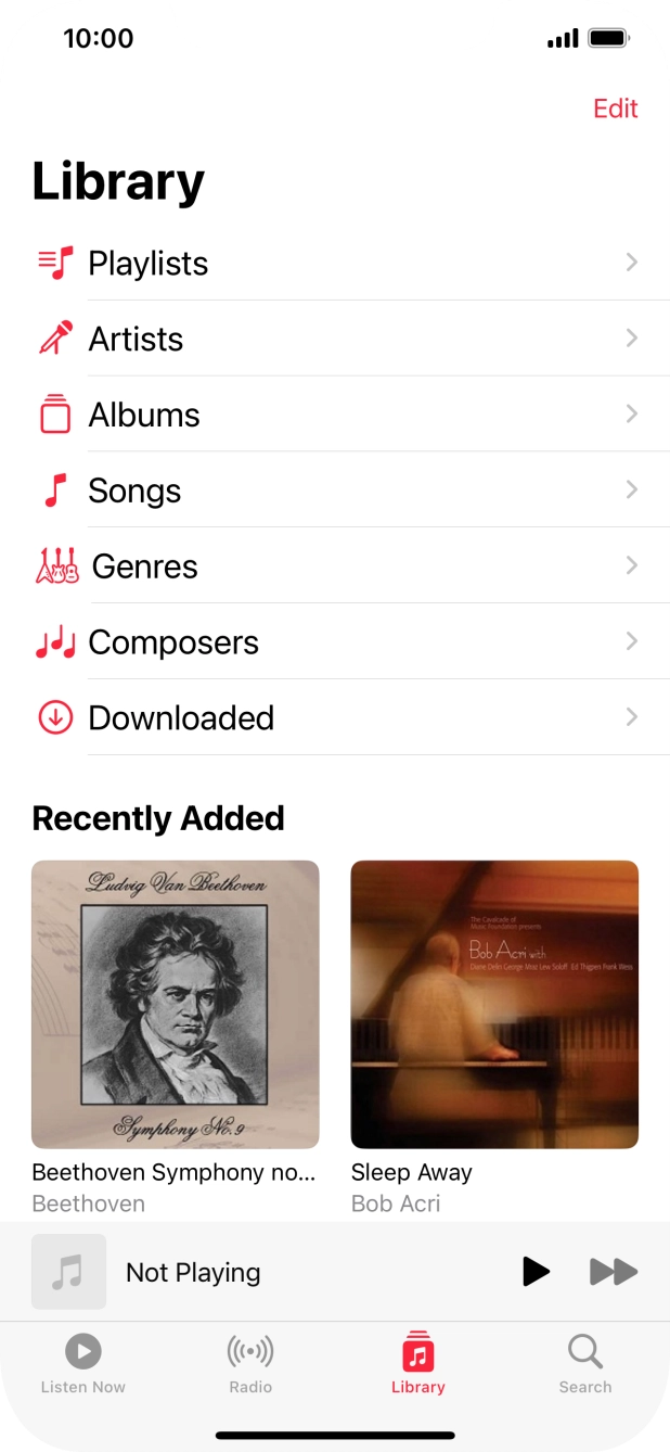 Press Playlists.