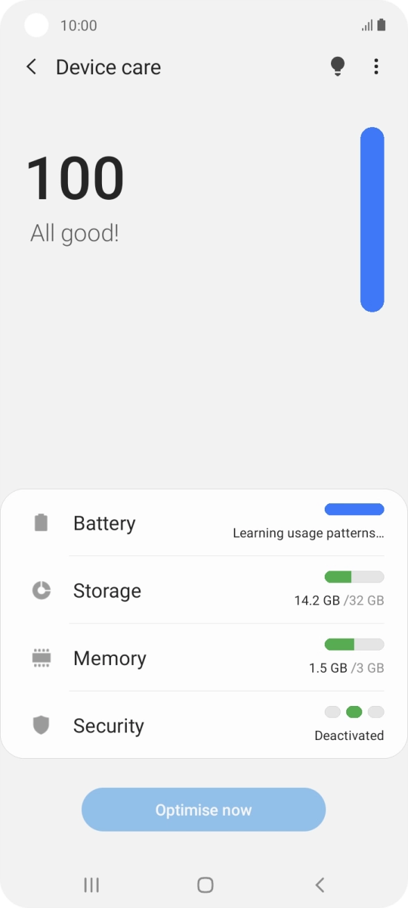 Press Battery.
