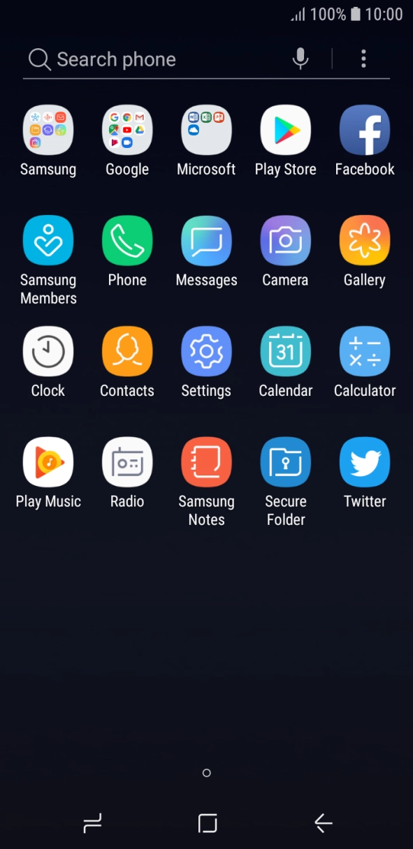 Press Samsung. Press Samsung.