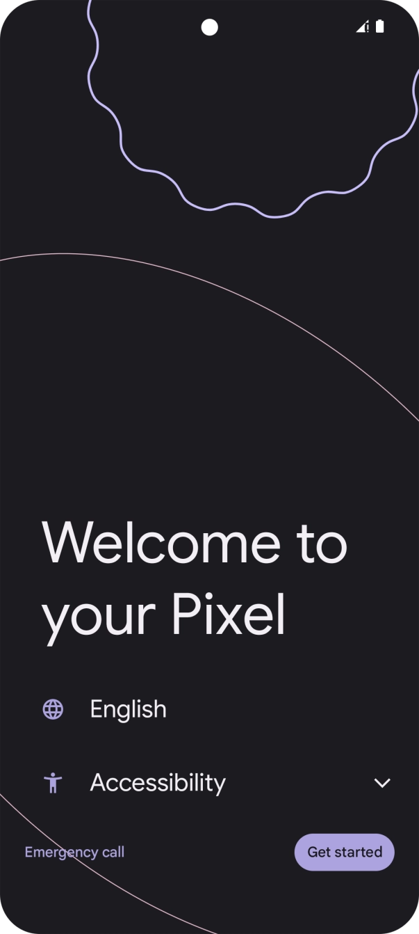 Press the field next to the language icon. Press the field next to the language icon.