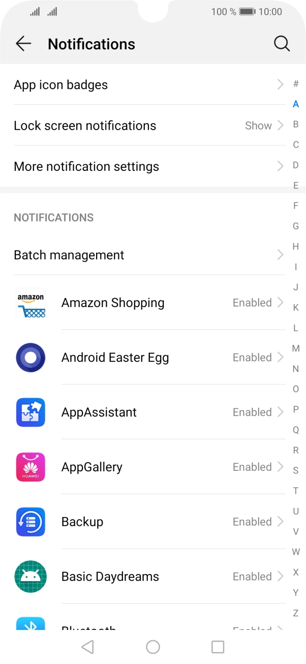 Press the required app. Press the required app.