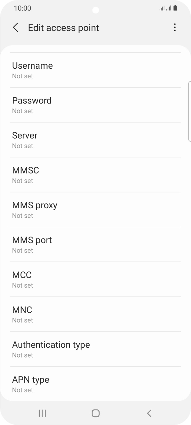 Press MMS port. Press MMS port.