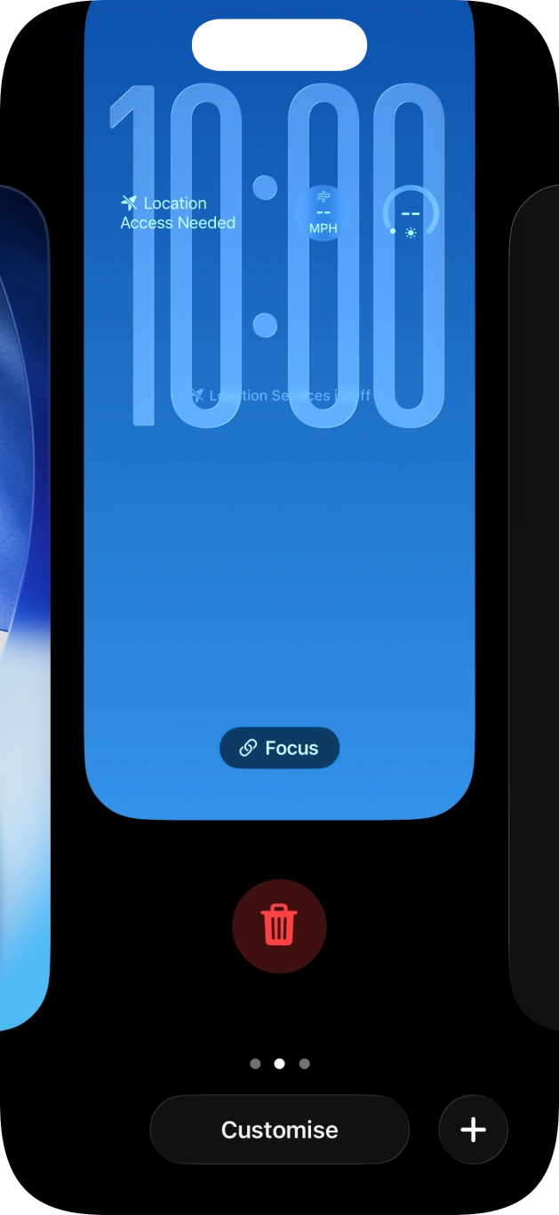 Press the delete icon. Press the delete icon.