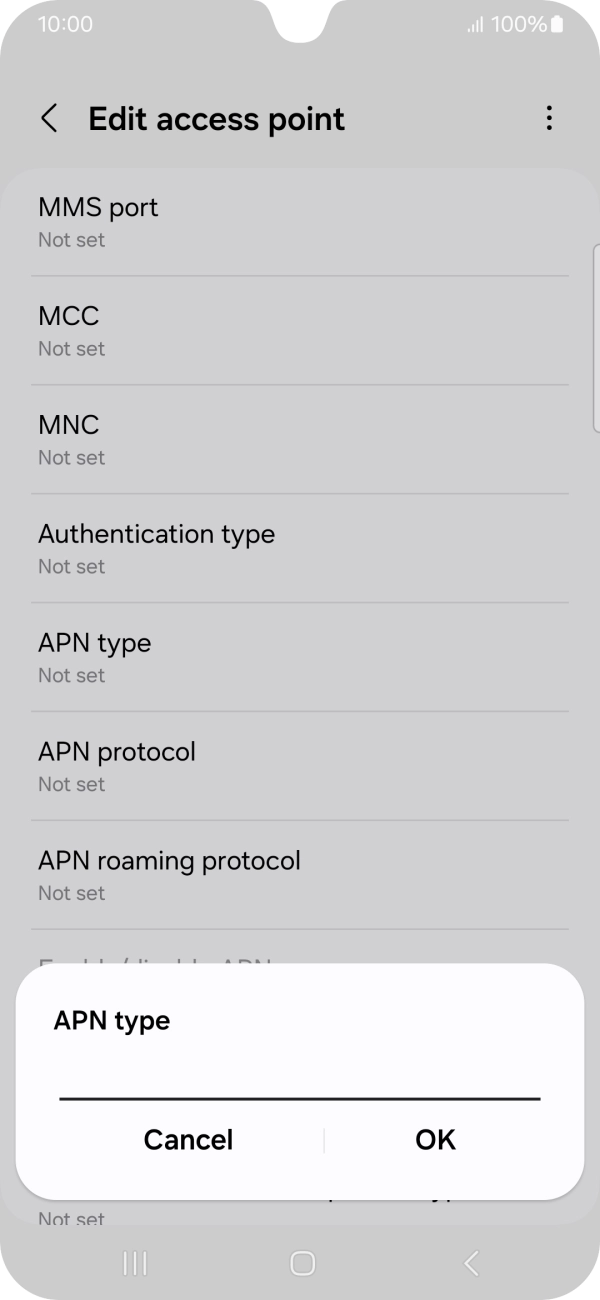Key in mms and press OK. Key in mms and press OK.