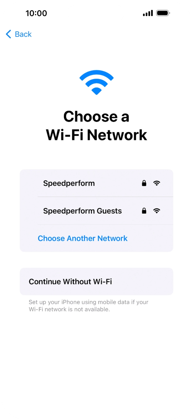 Press the required WiFi network. Press the required WiFi network.