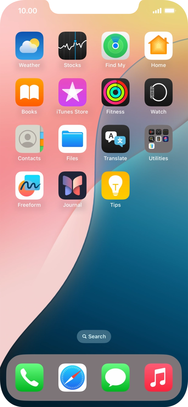 Press and hold anywhere on the home screen.