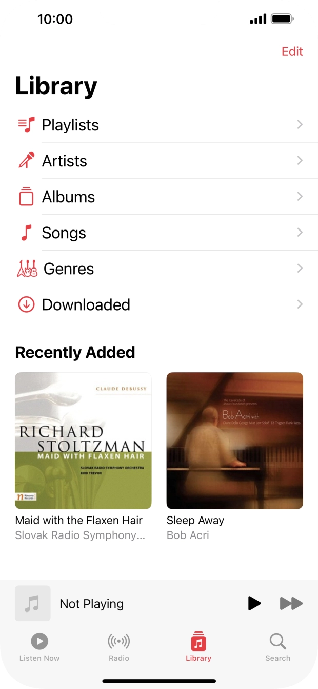 Press Playlists.