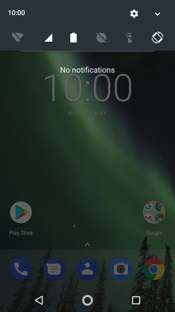 Press the settings icon.