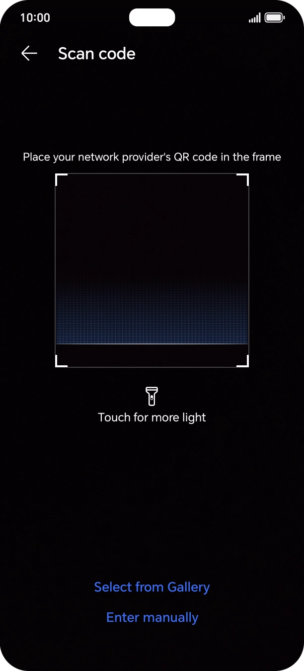 Place the QR code you've received inside the phone camera frame to scan the code. Place the QR code you've received inside the phone camera frame to scan the code.