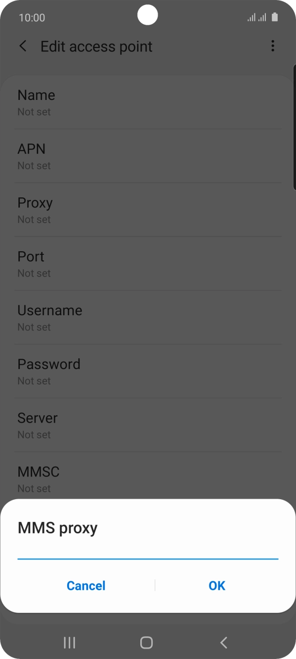 Key in 82.132.254.1 and press OK. Key in 82.132.254.1 and press OK.