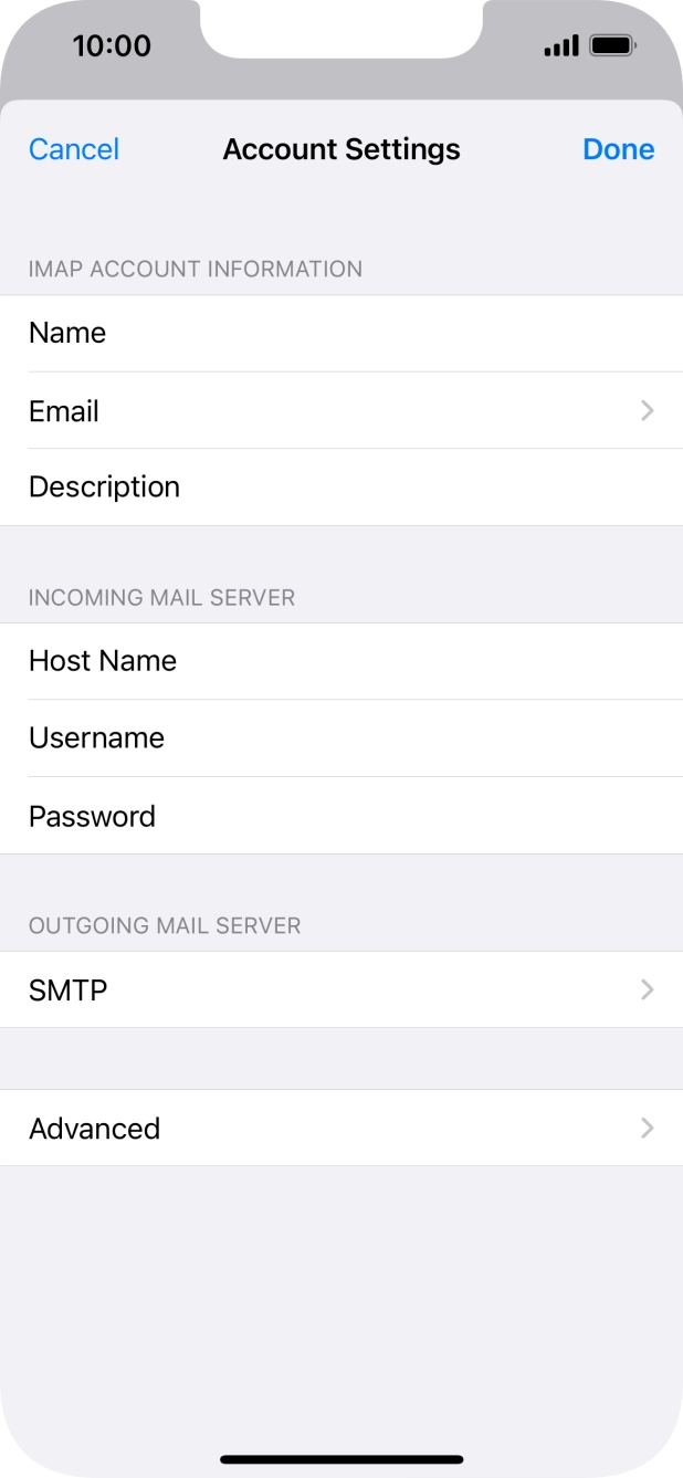 Press SMTP.