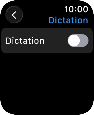 Press the indicator next to 'Dictation' to turn on the function. Press the indicator next to 'Dictation' to turn on the function.