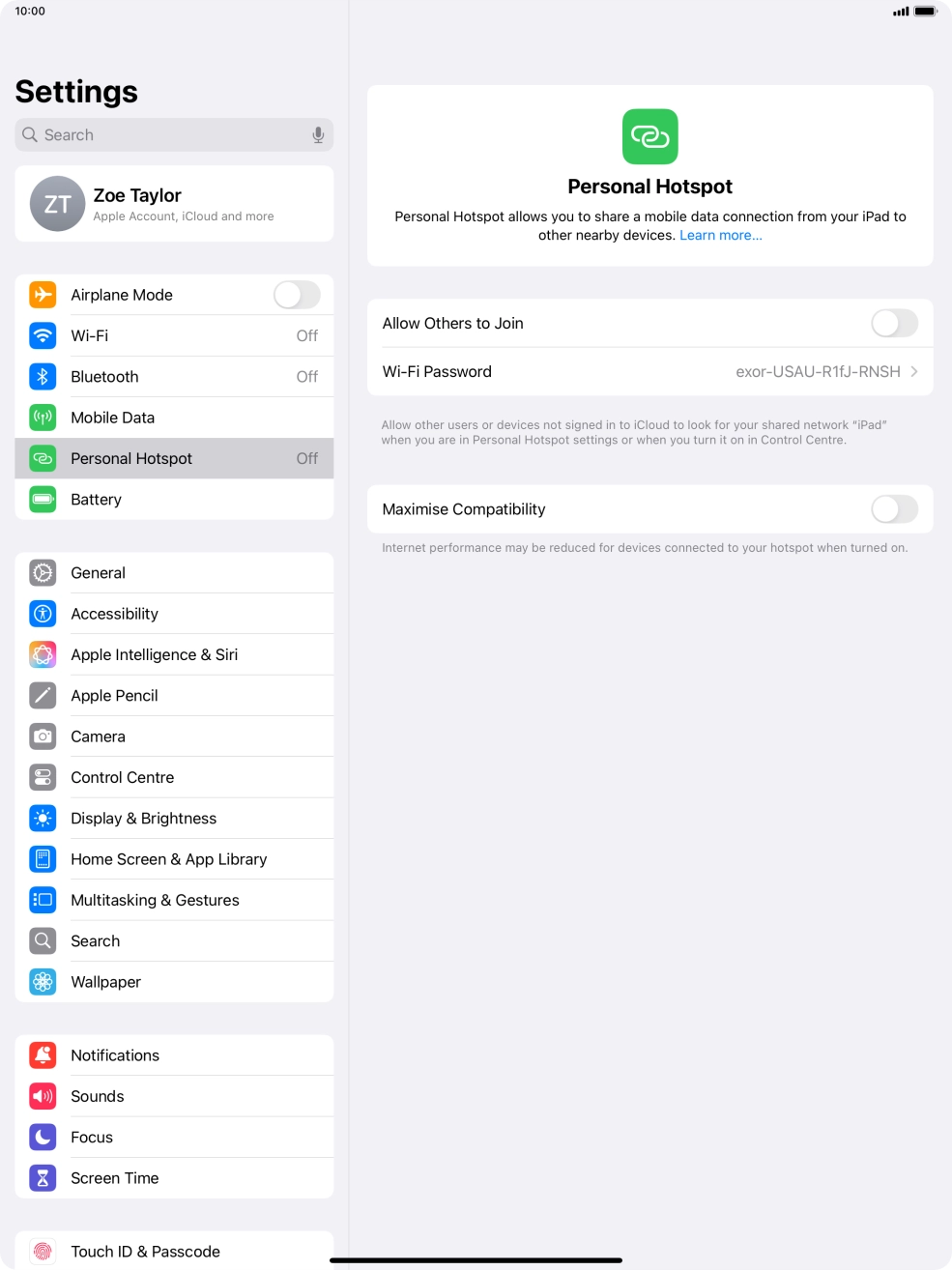 Press Wi-Fi Password and key in the required password. Press Wi-Fi Password and key in the required password.