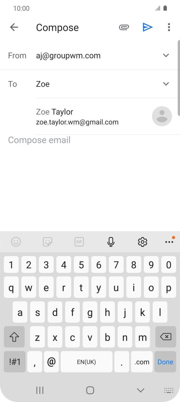Press the required contact. Press the required contact.