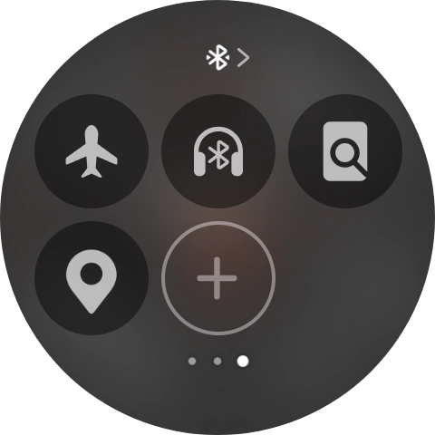 Press the airplane mode icon to turn the function on or off.