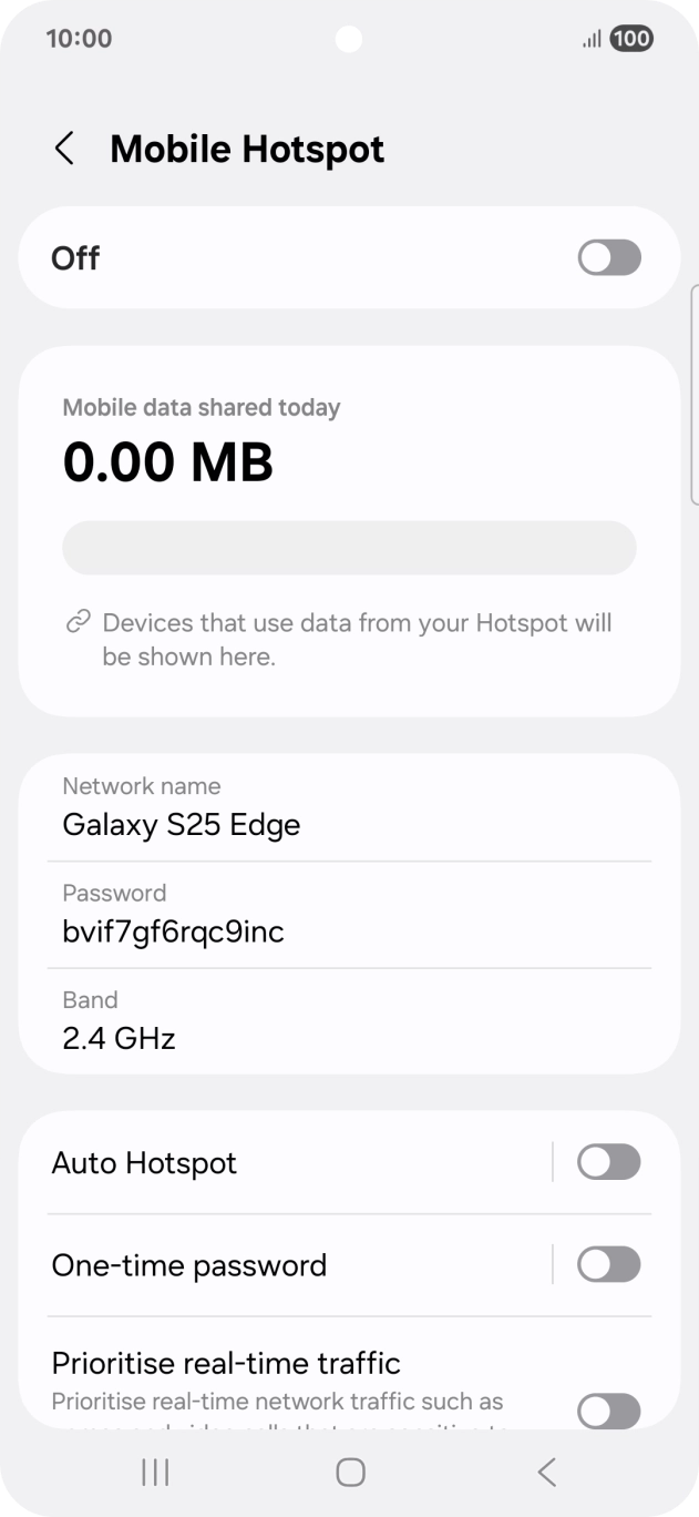 Press Network name.