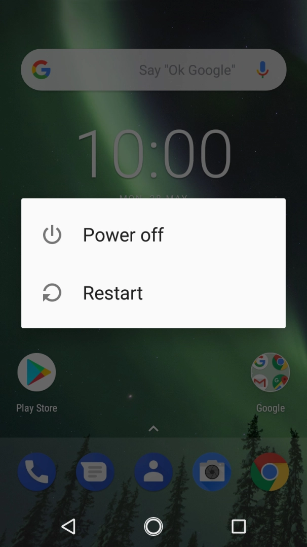 Press Power off.