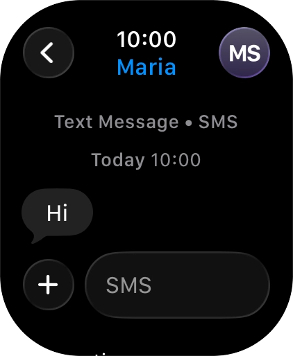 Press SMS.