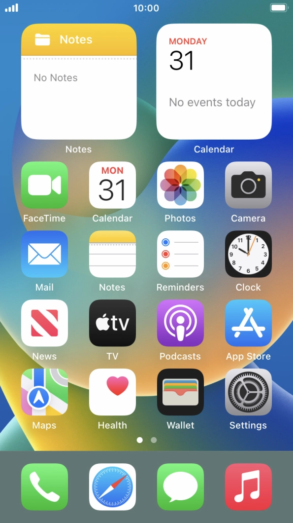 Press the music player icon. Press the music player icon.