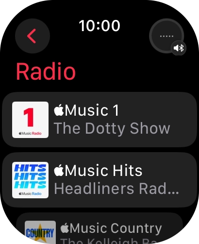 Press the required radio station.