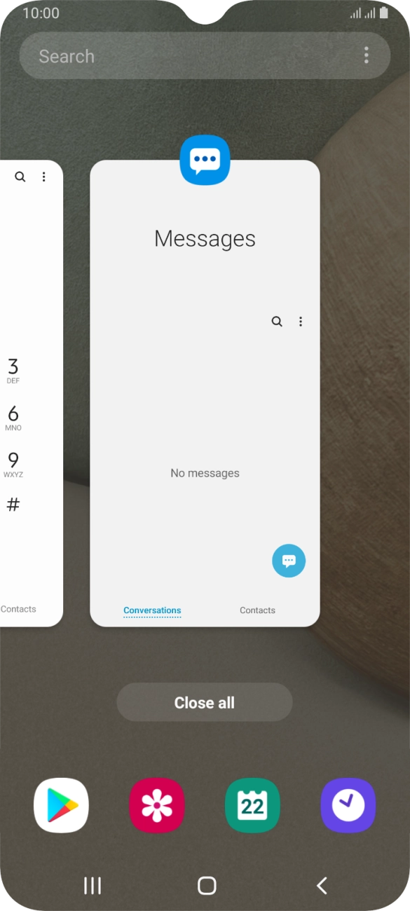 To end one running application, slide your finger upwards on the required application. To end one running application, slide your finger upwards on the required application.