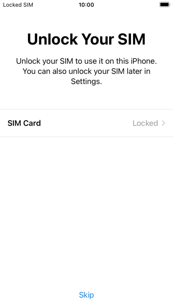 Press SIM Card. Press SIM Card.