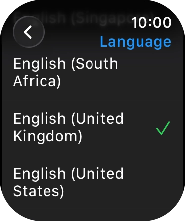 Press the required language. Press the required language.