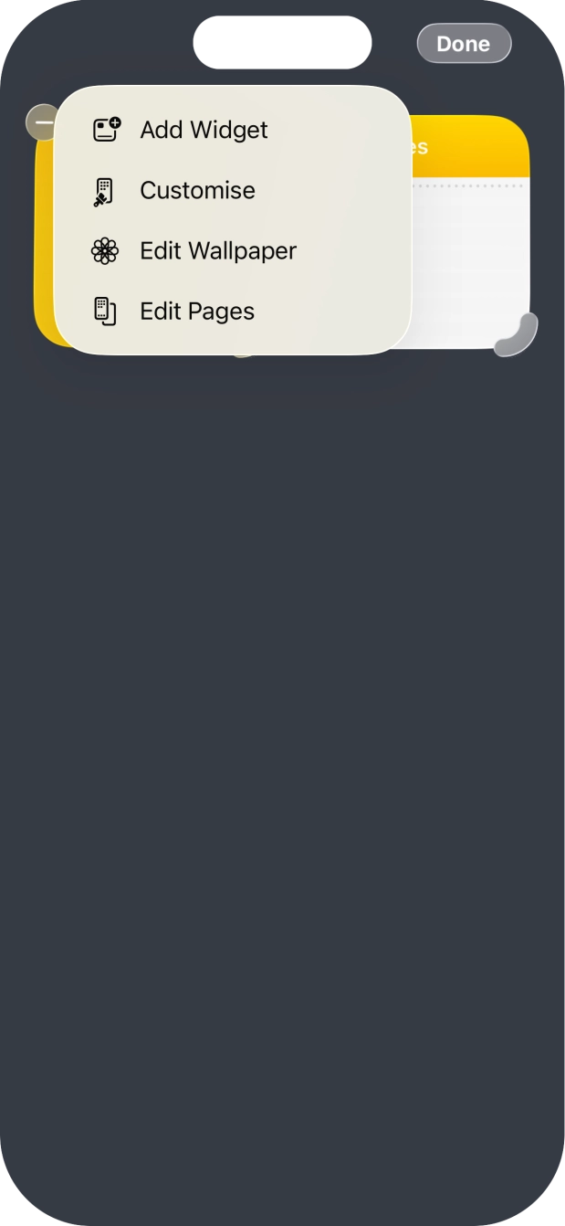 Press Add Widget. Press Add Widget.