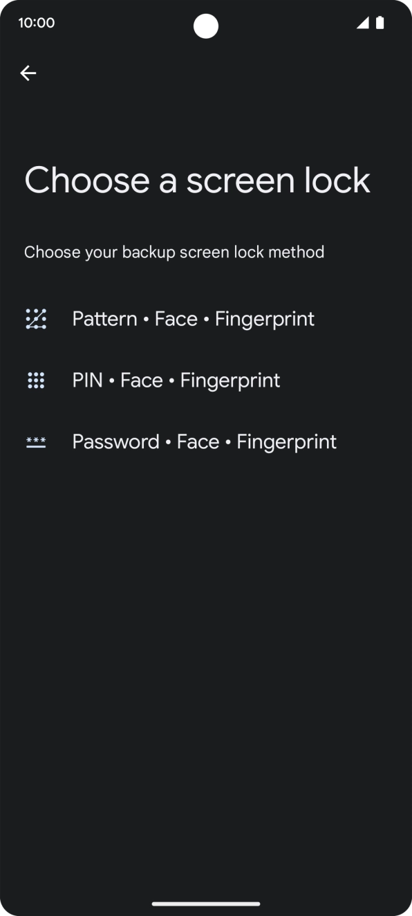 Press the required phone lock code. Press the required phone lock code.