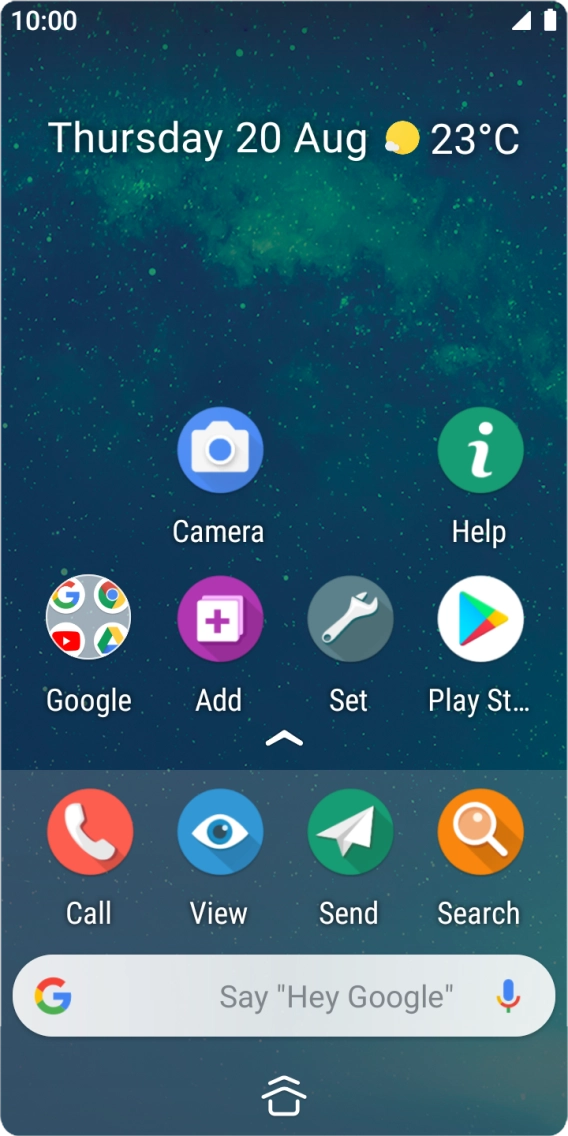 Slide two fingers downwards starting from the top of the screen.