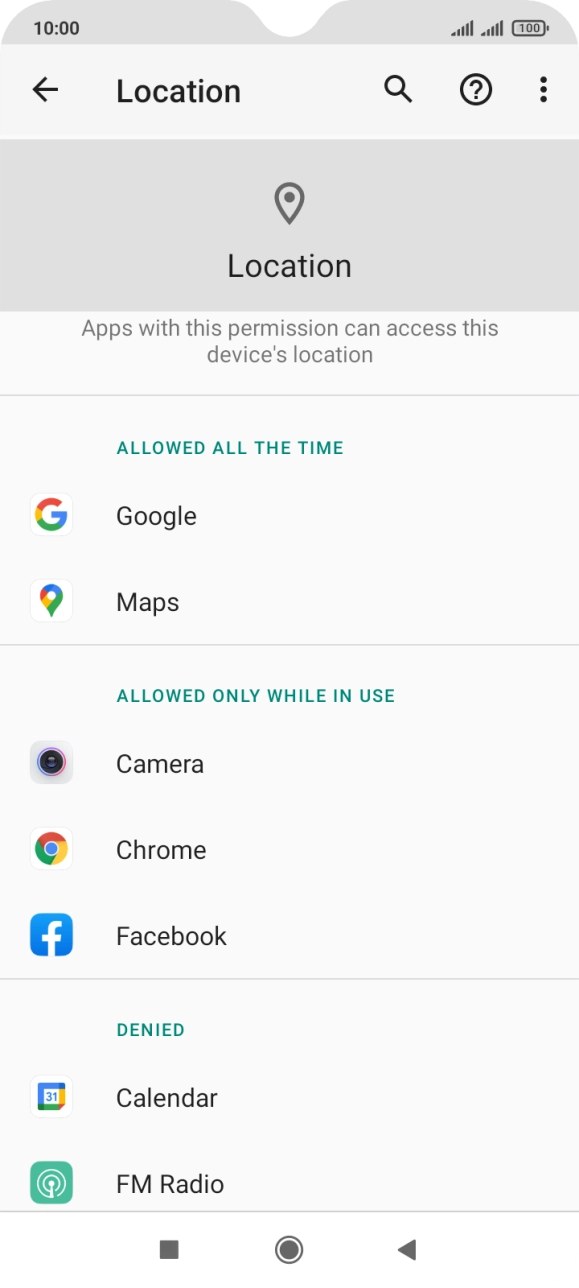 Press the required app.