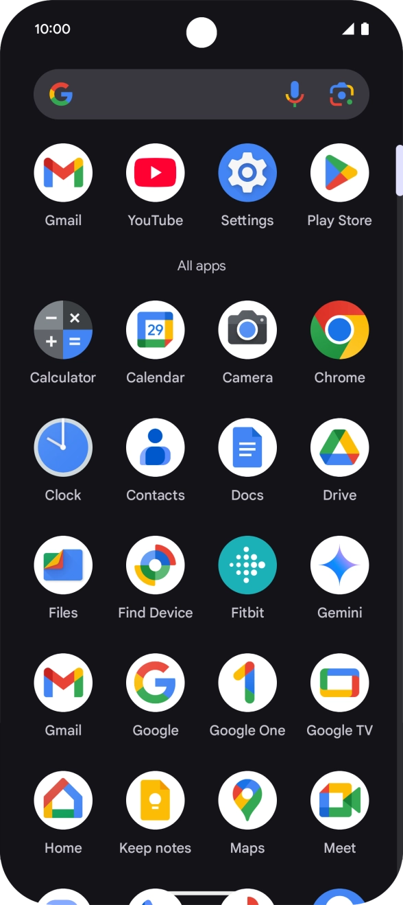 Press and hold the required app icon.