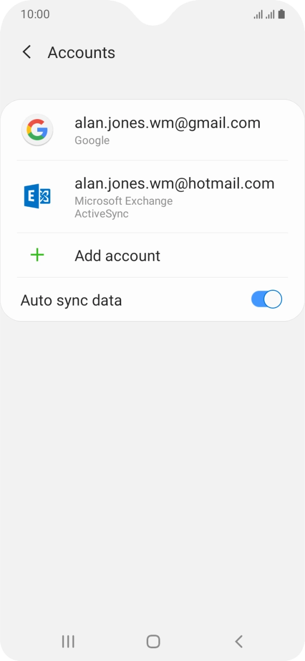 If this screen is displayed, you email account has been recognised and set up automatically. Follow the instructions on the screen to key in more information and finish setting up your phone. If this screen is displayed, you email account has been recognised and set up automatically. Follow the instructions on the screen to key in more information and finish setting up your phone.