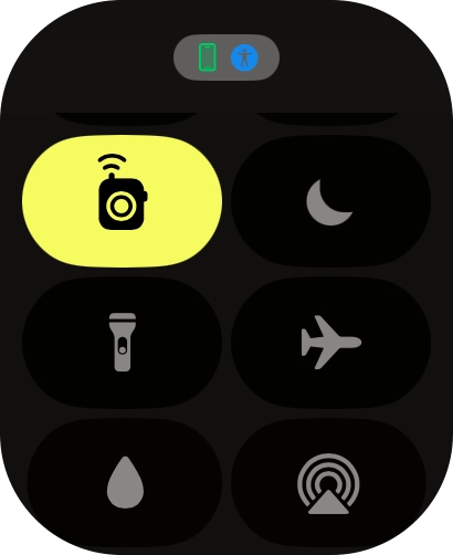 Press the flight mode icon to turn the function on or off. Press the flight mode icon to turn the function on or off.